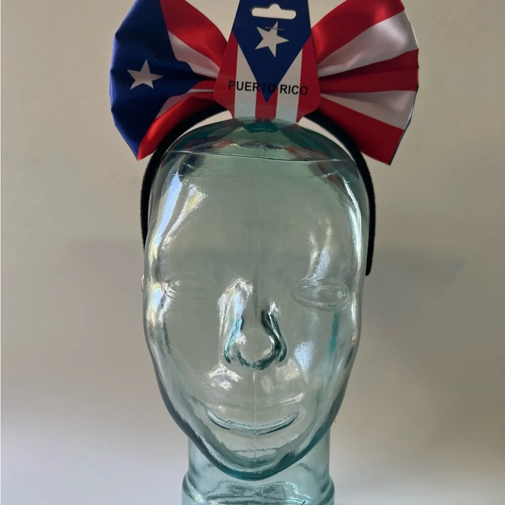 Puerto Rico Boricua flag bowknot headband